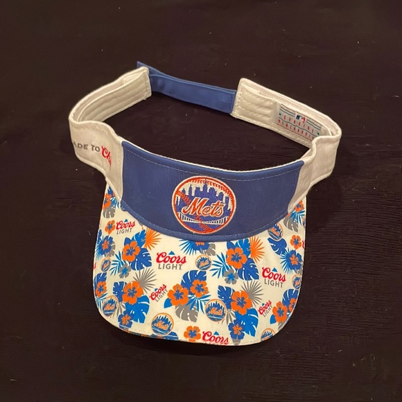 Mets/Coors Light Hawaiian-Style Wrap Around Visor - Picture 2 of 5